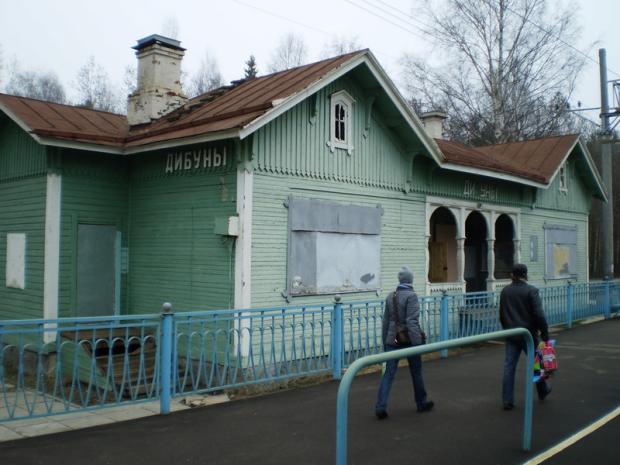 Старинные фото станции Дибуны разных лет. Поезда,История,Архитектура